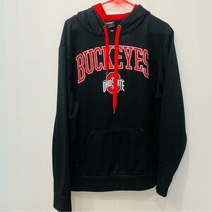 Ohio State Buckeyes Mens Long Sleeve Hoodie Sz Large black red
